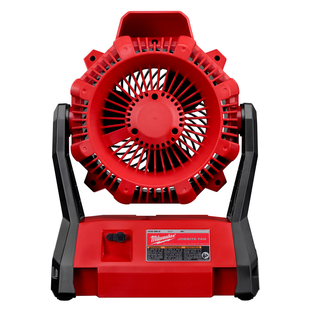 Milwaukee 088620 M18 18V Portable Jobsite Fan with AC Adapter (Tool
