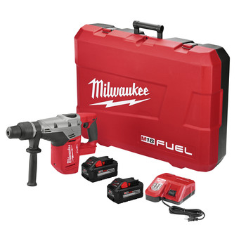Milwaukee 2717-22HD M18 FUEL 9.0 Ah Cordless Lithium-Ion 1-9/16 in. Rotary Hammer Kit with 2 Batteries Milwaukee 2717-22HD M18 FUEL 9.0 Ah Cordless Lithium-Ion 1-9/16 in. Rotary Hammer Kit with 2 Batteries