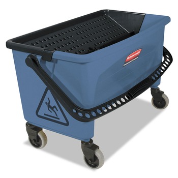 MOP BUCKETS | Rubbermaid Commercial FGQ93000BLUE 3 gal. Microfiber Finish Bucket with Lid - Blue